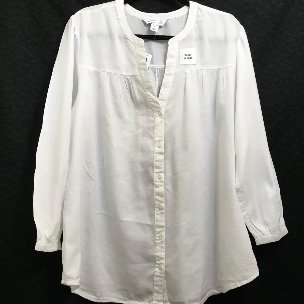 Old Navy White Tunic Shirt